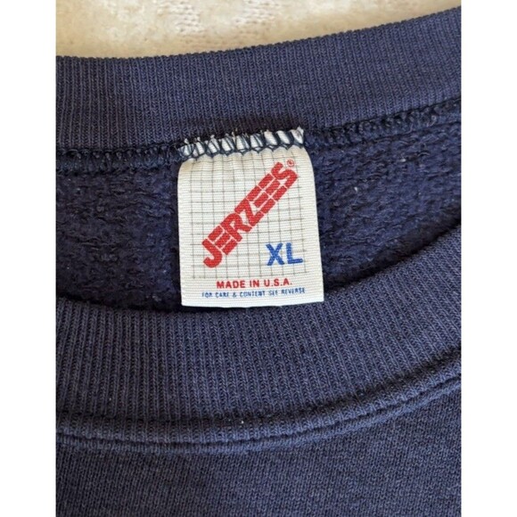 Vintage Jerzees USA Made Solid Blue Sweatshirt Men’s Size XL See Details - Picture 12 of 15